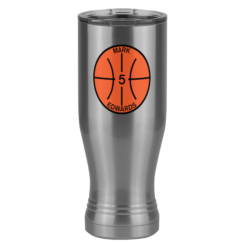Personalized Basketball Pilsner Tumbler (20 oz) - Left View