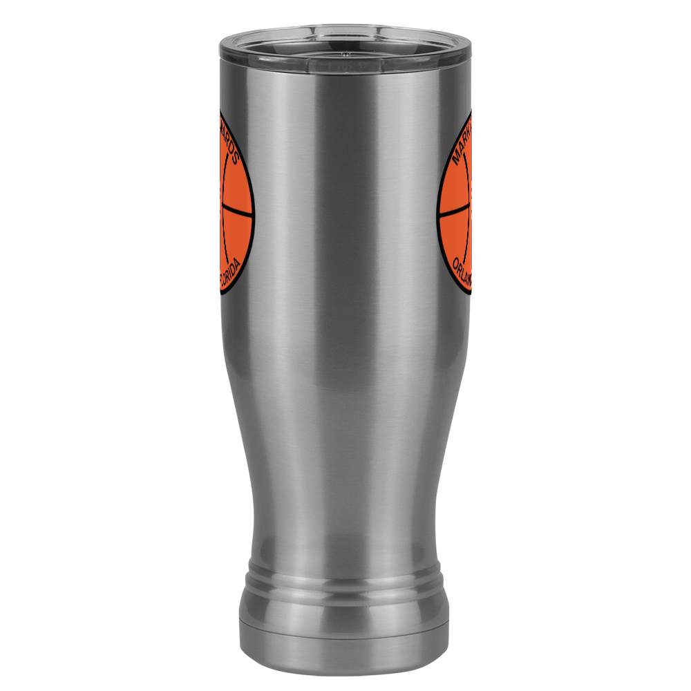 Personalized Basketball Pilsner Tumbler (20 oz) - Front View