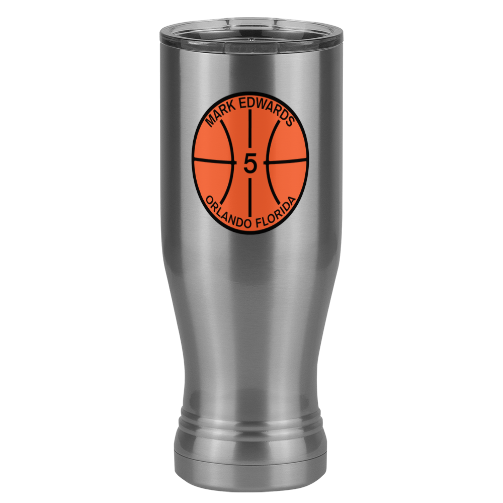 Personalized Basketball Pilsner Tumbler (20 oz) - Left View