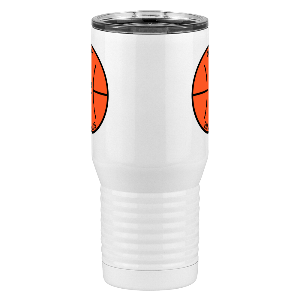 Personalized Basketball Tall Travel Tumbler (20 oz) - Front View