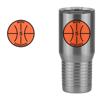 Thumbnail for Personalized Basketball Tall Travel Tumbler (20 oz) - Design View
