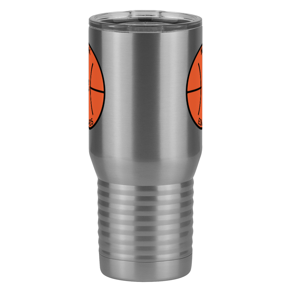Personalized Basketball Tall Travel Tumbler (20 oz) - Front View