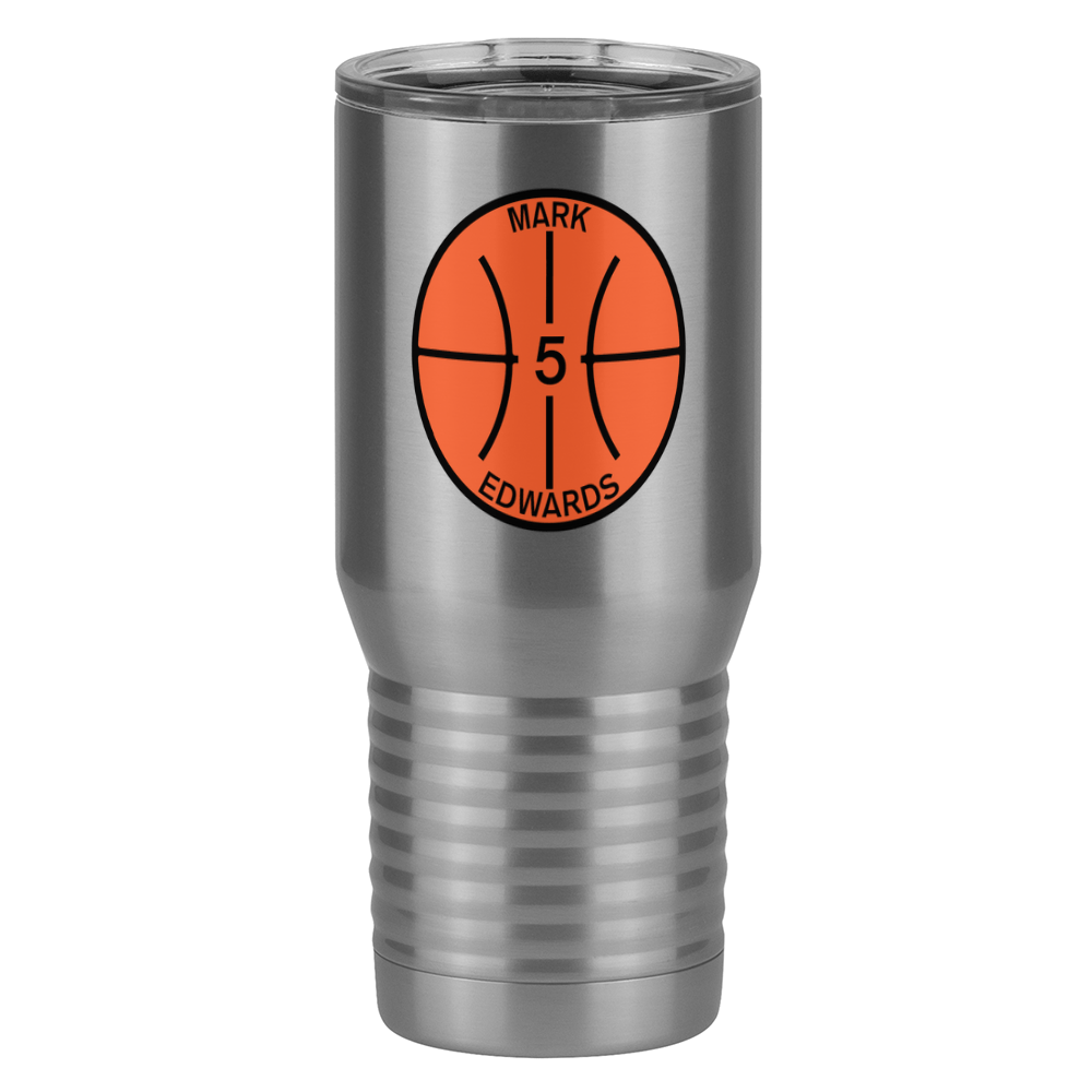 Personalized Basketball Tall Travel Tumbler (20 oz) - Right View