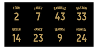 Thumbnail for Personalized Basketball Beach Towel - Toronto Black & Gold - Front View