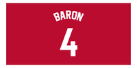 Thumbnail for Personalized Basketball Beach Towel - Toronto Red - Front View