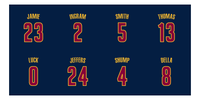 Thumbnail for Personalized Basketball Beach Towel - Cleveland Blue - Front View
