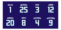 Thumbnail for Personalized Basketball Beach Towel - Charlotte Purple - Front View