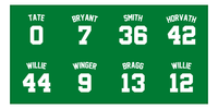Thumbnail for Personalized Basketball Beach Towel - Boston Green - Front View