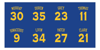 Thumbnail for Personalized Basketball Beach Towel - San Francisco / Oakland Blue - Front View