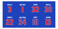 Thumbnail for Personalized Basketball Team Beach Towel - Detroit Blue - Front View