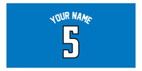 Thumbnail for Personalized Basketball Beach Towel - Orlando Blue - Front View