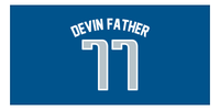 Thumbnail for Personalized Basketball Beach Towel - Dallas Blue - Front View