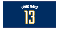 Thumbnail for Personalized Basketball Beach Towel - Indiana Blue - Front View