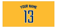 Thumbnail for Personalized Basketball Beach Towel - Indiana Yellow - Front View