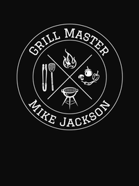Thumbnail for Personalized BBQ Grill Master T-Shirt - Black - Decorate View