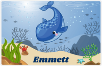 Thumbnail for Personalized Beach Animals Placemat IX - Reef's Edge - Whale -  View
