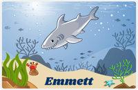 Thumbnail for Personalized Beach Animals Placemat IX - Reef's Edge - Shark -  View