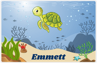 Thumbnail for Personalized Beach Animals Placemat IX - Reef's Edge - Sea Turtle -  View