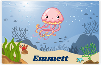Thumbnail for Personalized Beach Animals Placemat IX - Reef's Edge - Jellyfish -  View