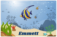 Thumbnail for Personalized Beach Animals Placemat IX - Reef's Edge - Angel Fish -  View