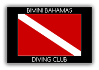 Thumbnail for Personalized Beach Canvas Wrap & Photo Print I - Dive Flag - Black Background - Front View