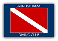 Thumbnail for Personalized Beach Canvas Wrap & Photo Print I - Dive Flag - Blue Background - Front View