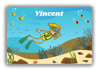 Thumbnail for Personalized Beach Canvas Wrap & Photo Print IV - Scuba Diving - Blond Boy - Front View