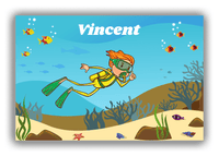 Thumbnail for Personalized Beach Canvas Wrap & Photo Print IV - Scuba Diving - Redhead Boy - Front View
