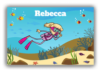 Thumbnail for Personalized Beach Canvas Wrap & Photo Print VII - Scuba Diving - Blonde Girl - Front View