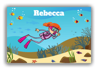 Thumbnail for Personalized Beach Canvas Wrap & Photo Print VII - Scuba Diving - Redhead Girl - Front View