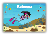 Thumbnail for Personalized Beach Canvas Wrap & Photo Print VII - Scuba Diving - Asian Girl - Front View