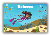Thumbnail for Personalized Beach Canvas Wrap & Photo Print VII - Scuba Diving - Black Girl I - Front View