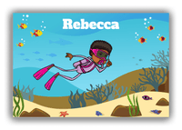 Thumbnail for Personalized Beach Canvas Wrap & Photo Print VII - Scuba Diving - Black Girl II - Front View