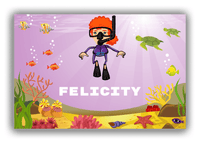 Thumbnail for Personalized Beach Canvas Wrap & Photo Print IX - Snorkeling Fun - Redhead Girl - Front View