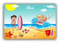 Thumbnail for Personalized Beach Canvas Wrap & Photo Print X - Bodyboarding - Blonde Girl - Front View