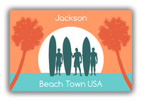Thumbnail for Personalized Beach Canvas Wrap & Photo Print XVII - Beach Town - Orange Background - Front View