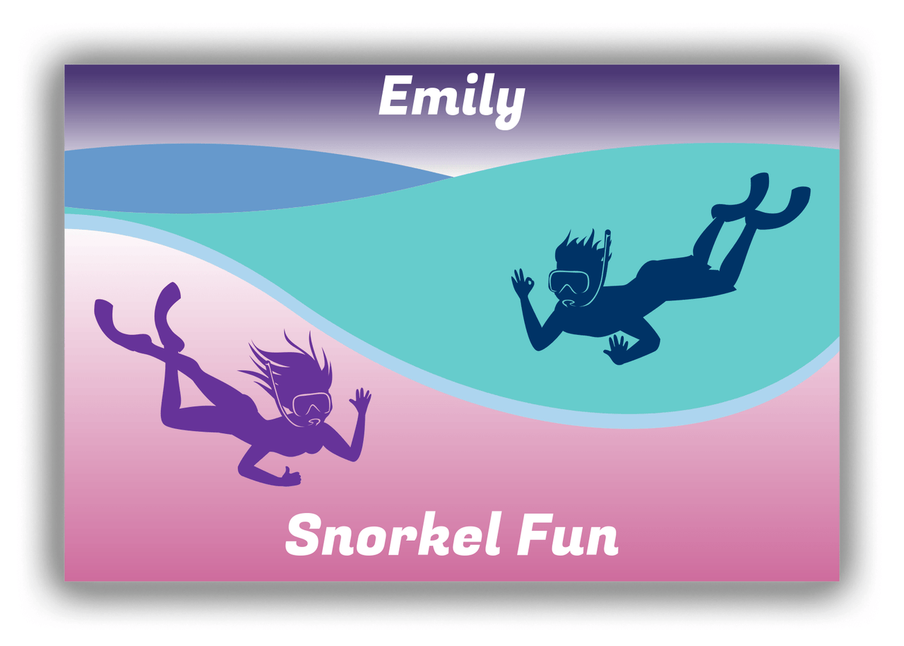 Personalized Beach Canvas Wrap & Photo Print XVIII - Snorkel Fun - Front View