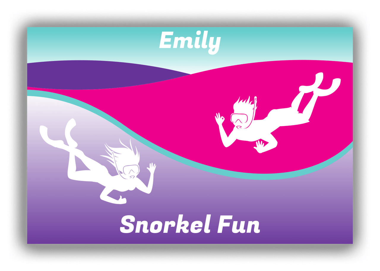 Personalized Beach Canvas Wrap & Photo Print XVIII - Snorkel Fun - Front View