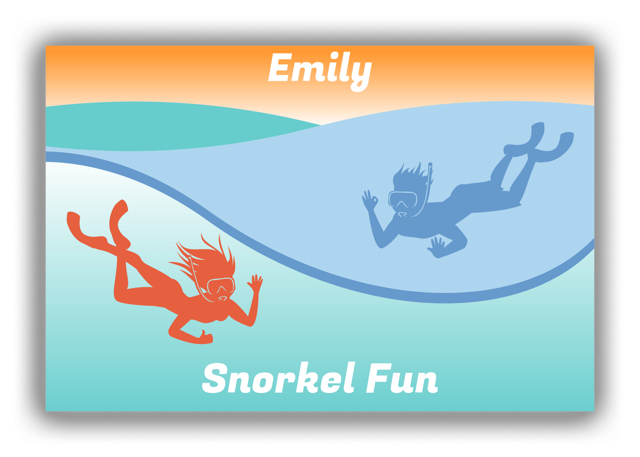Personalized Beach Canvas Wrap & Photo Print XVIII - Snorkel Fun - Front View