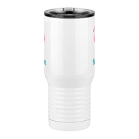 Thumbnail for Personalized Beach Fun Travel Coffee Mug Tumbler with Handle (20 oz) - Flamingo - Front View