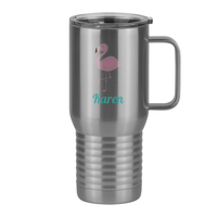 Thumbnail for Personalized Beach Fun Travel Coffee Mug Tumbler with Handle (20 oz) - Flamingo - Right View