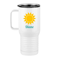 Thumbnail for Personalized Beach Fun Travel Coffee Mug Tumbler with Handle (20 oz) - Sun - Left View