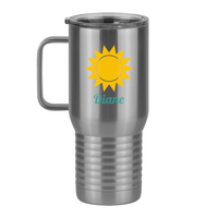 Thumbnail for Personalized Beach Fun Travel Coffee Mug Tumbler with Handle (20 oz) - Sun - Left View