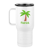 Thumbnail for Personalized Beach Fun Travel Coffee Mug Tumbler with Handle (20 oz) - Palm Tree - Left View