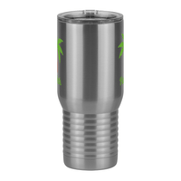 Thumbnail for Personalized Beach Fun Travel Coffee Mug Tumbler with Handle (20 oz) - Palm Tree - Front View