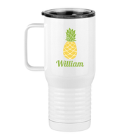 Thumbnail for Personalized Beach Fun Travel Coffee Mug Tumbler with Handle (20 oz) - Pineapple - Left View