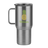 Thumbnail for Personalized Beach Fun Travel Coffee Mug Tumbler with Handle (20 oz) - Pineapple - Left View