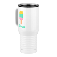 Thumbnail for Personalized Beach Fun Travel Coffee Mug Tumbler with Handle (20 oz) - Popsicle - Front Left View