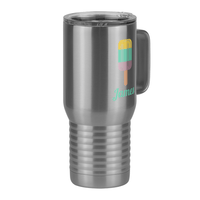 Thumbnail for Personalized Beach Fun Travel Coffee Mug Tumbler with Handle (20 oz) - Popsicle - Front Right View