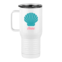 Thumbnail for Personalized Beach Fun Travel Coffee Mug Tumbler with Handle (20 oz) - Seashell - Left View